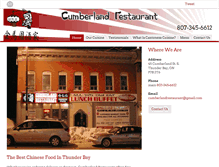 Tablet Screenshot of cumberlandrestaurant.ca